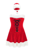 Sexy Christmas plush stretch (with Santa hat)