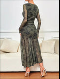 Elegant dress with floral details