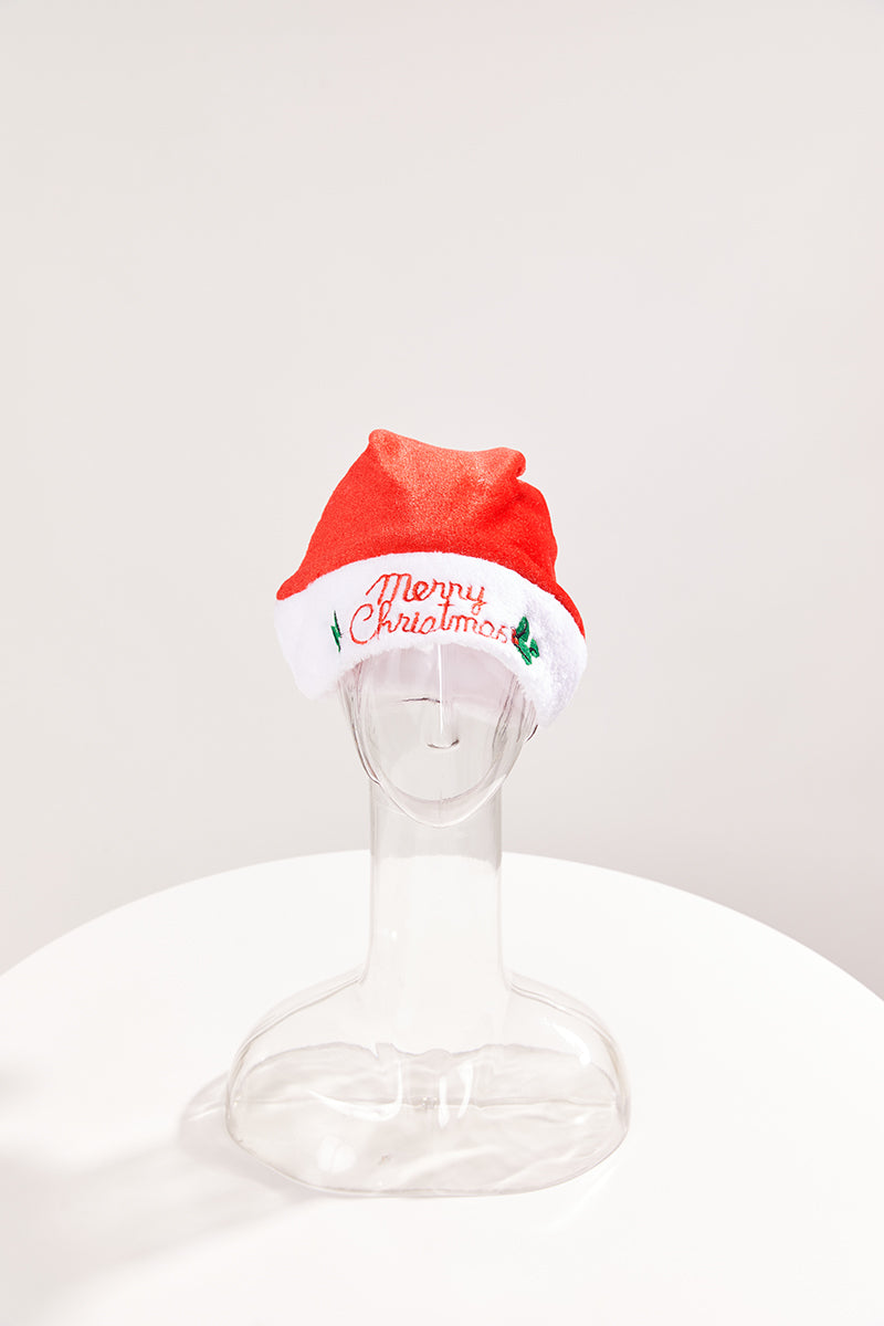 1 Piece Elegant Letter Embroidered Christmas Hat