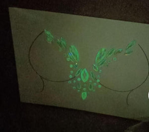 1pc rhinestone acrylic luminous chest stickers