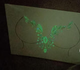 1pc rhinestone acrylic luminous chest stickers