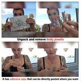 1pc rhinestone acrylic luminous chest stickers