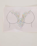 1pc rhinestone acrylic luminous chest stickers