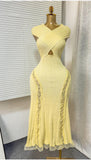 Dress midi yellow Stretch