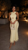 Dress midi yellow Stretch