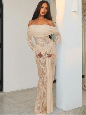 Dress maxi Beig Lanngerie