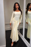 Maxi Dress Lanngerie light yellow