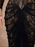 Maxi Dress Lanngerie Black 6