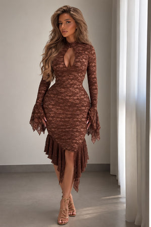 Midi Dress Brown Lanngerie