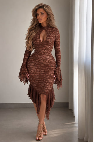 Midi Dress Brown Lanngerie