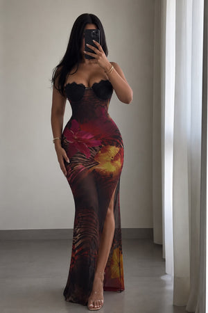 Maxi Dress Black/combo Lanngerie