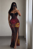 Maxi Dress Black/combo Lanngerie