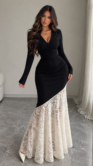Maxi Dress  Butter Black/White