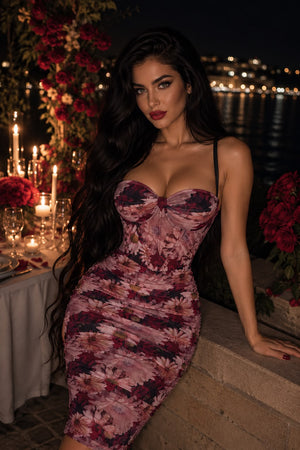 Midi Dress Pink Combo2