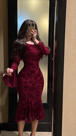 Midi Dress Wine 2