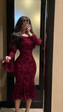 Midi Dress Wine 2