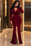 dress dark red velvet maxi 2