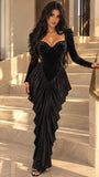 Dress Black velvet maxi 8