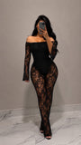 After The Storm Lace Jumpsuit - Black