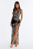 The Obvious Icon Lace Maxi Dress - Black/White