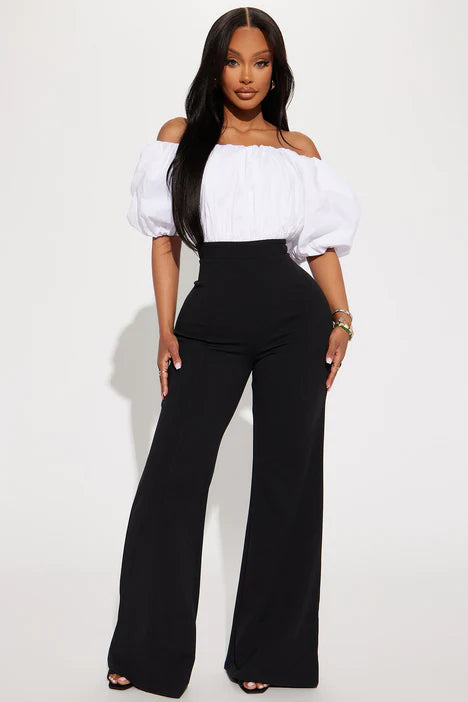 Black and white jumpsuit