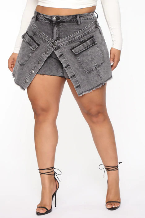 Short skirt jeans