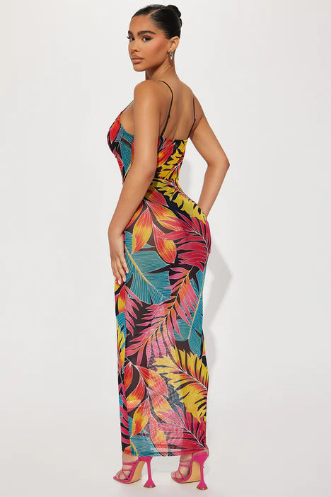 Tina Tropical Maxi Dress - Multi Color