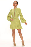 Green short dress