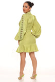 Green short dress