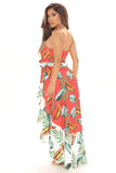 Waikiki Beach Maxi Dress - Orange/combo