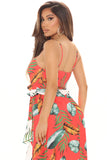 Waikiki Beach Maxi Dress - Orange/combo