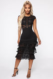 Need Attention Lace Midi Dress