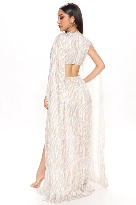 Always Dreamy Maxi Dress - Taupe/combo