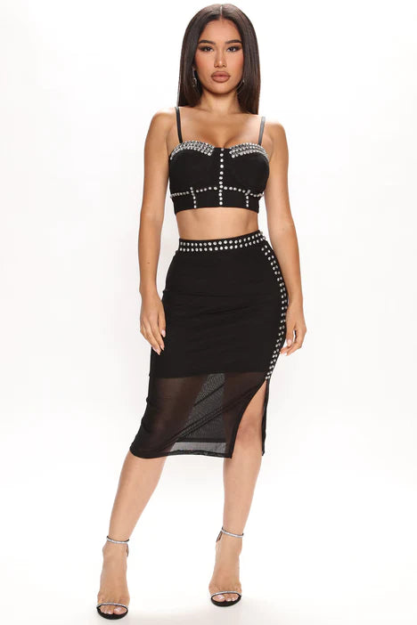 Chelsea Skirt Set - Black