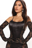 Lace Love Mini Dress Set - Black