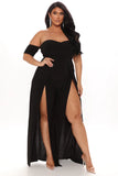 Jumpsuit with a high cut