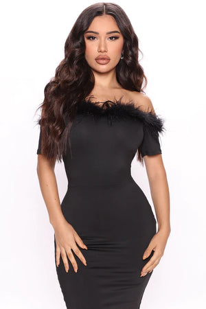 Despacito Midi Dress - Black
