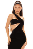 VELVET DRAMA MAXI DRESS