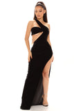VELVET DRAMA MAXI DRESS