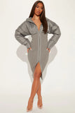 Kim Buffer Midi Dress & Jacket - Gray