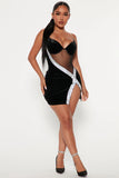 Crossing Lines Velvet Mini Dress