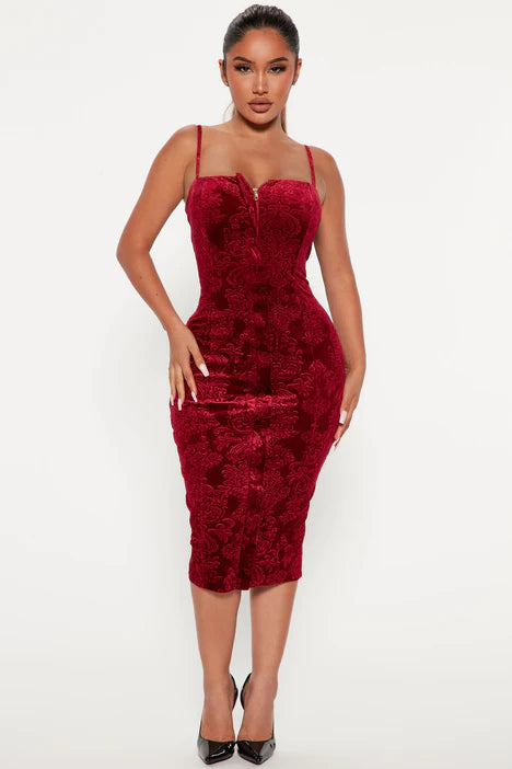 Velvet Midi Dress