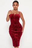 Velvet Midi Dress