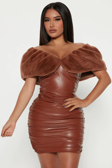 Verdana Leather Mini Dress