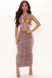 Evening Views Maxi Skirt Set - Mauve