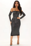 Off Shoulder Midi Dress