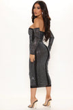 Off Shoulder Midi Dress