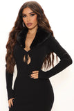 Livin' Life Sweater Mini Dress - Black