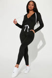 Chill Day Long Sleeve Jumpsuit - Black