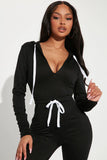 Chill Day Long Sleeve Jumpsuit - Black